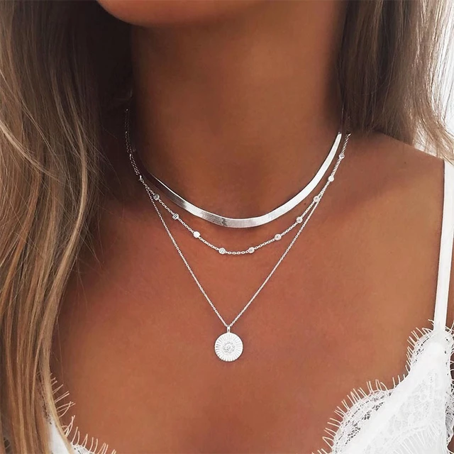 silver necklace