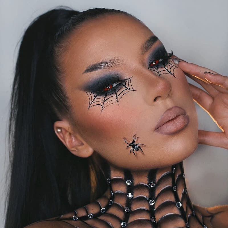 spider web eye makeup