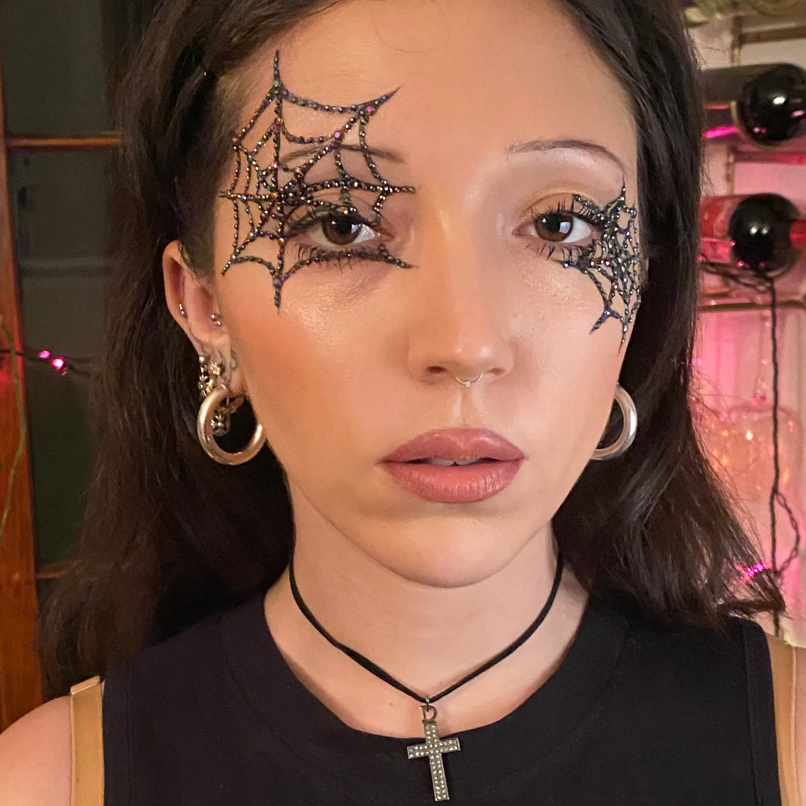 easy spider eye makeup