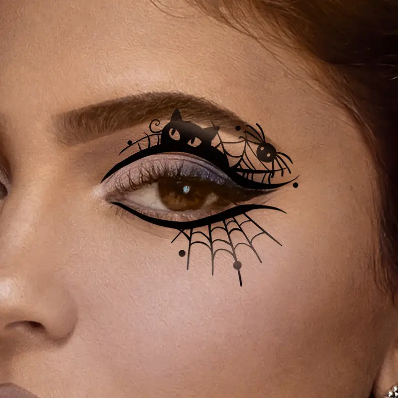 easy spider eye makeup