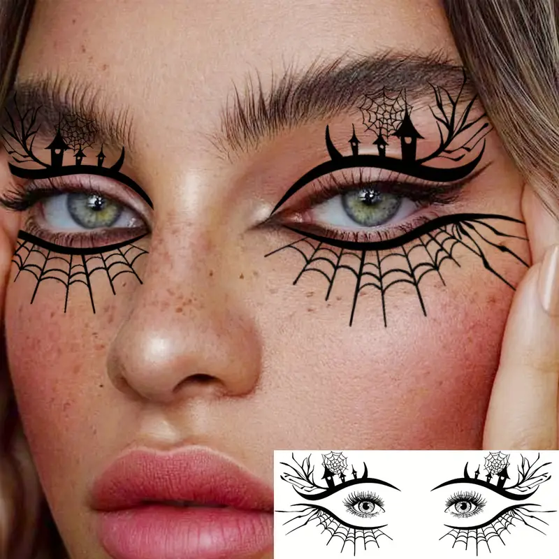 spider web eye makeup