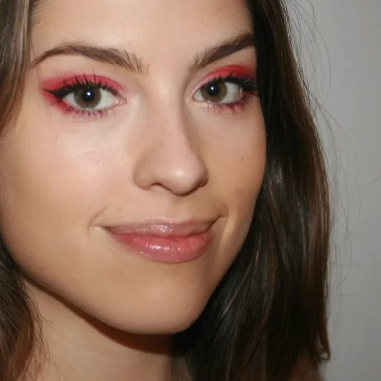 red eyeshadow